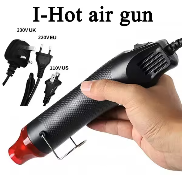 300W Electrical Mini Heat Gun Handheld Hot Air Gun with 300PCS Heat Shrink Butt for DIY Craft Embossing Shrink Wrapping PVC - Image 3