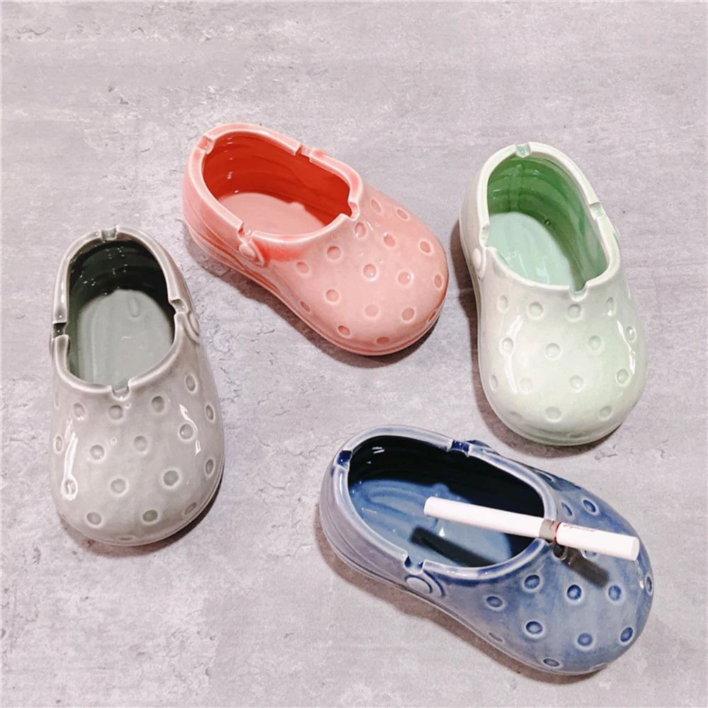 

Пепельница с керамическими отверстиями для обуви, декор для гостиной, столовой, стола, креативная мультяшная пепельница для дома и офиса, украшение для дома