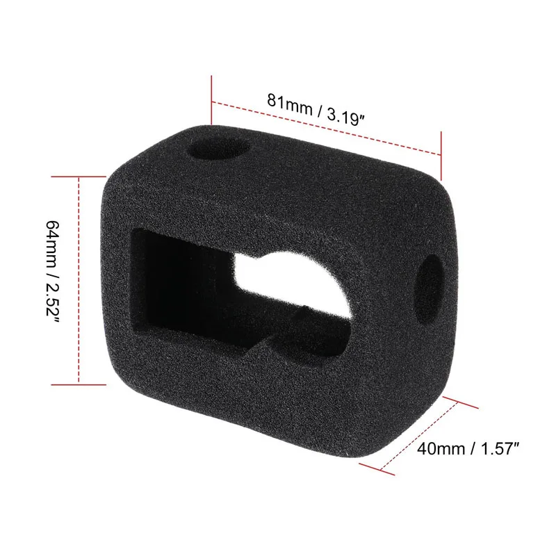 Mousse éponge de réduction du bruit du vent pour DJI Osmo Action 3 et 4, housse de pare-brise pour appareil photo, housse de cadre de boîtier, étui
