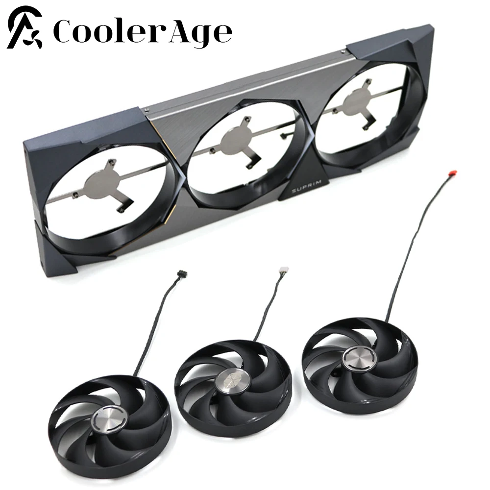 

For MSI GeForce RTX 5080 5090 5090D Suprim Video Card Fan PLD10020B12H RTX5080 RTX5090 RTX5090D GPU Fan with Shell
