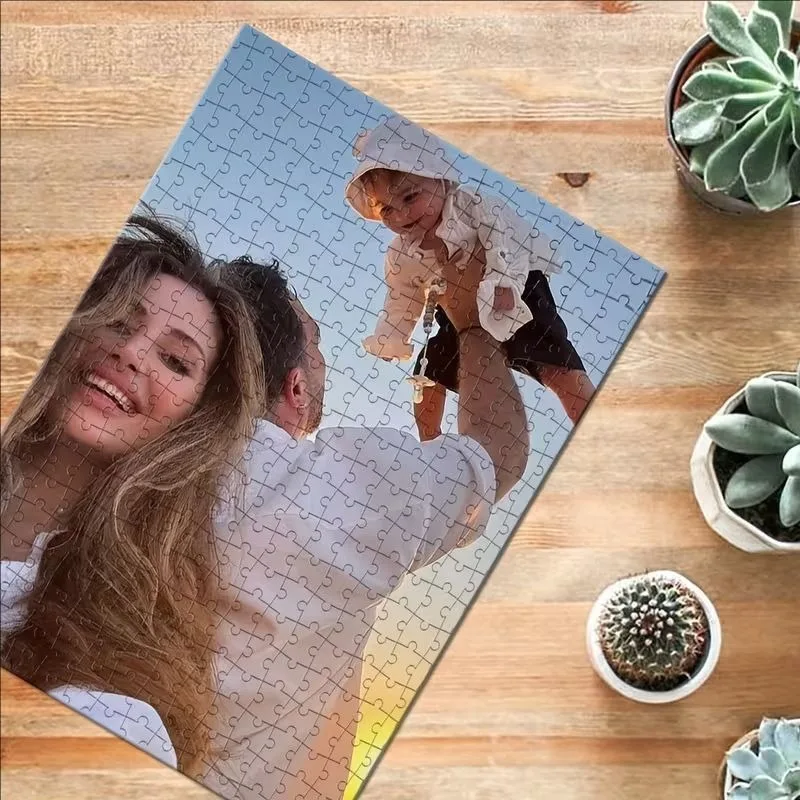 35/300/500/1000pcs Personalized Custom Photo Puzzle Family Photos Picture Gift Personalized Puzzle Family Photo Puzzle