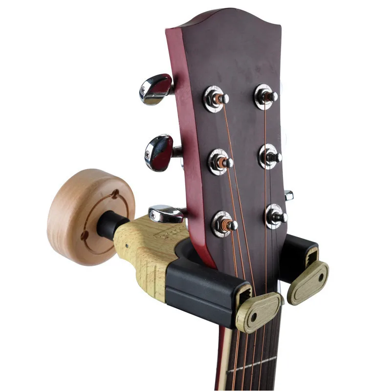 Wooden Guitar Hanger Hook Wall Mount Non-slip Holder Stand For Guitar Ukulele Violin Bass Guitar Instrument Accessories