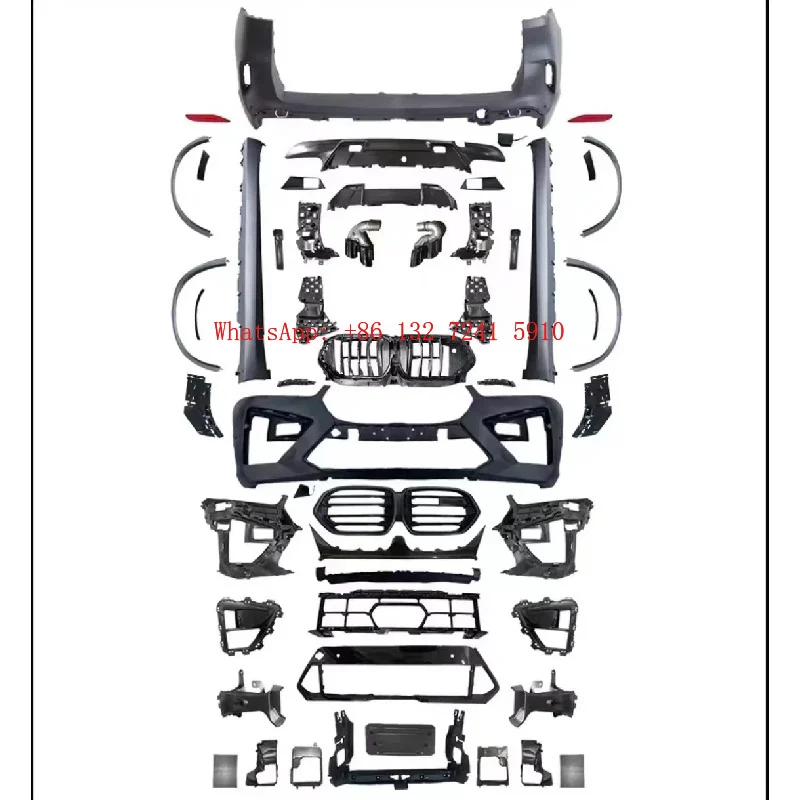 Hongsheng New Aerodynamic Primed Front Bumper Replacement with Tow Hook for 3 Series 4 Series 5 Series X3 X5 Models OEM Style