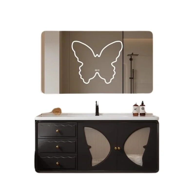 عرض خزانة الحمام الخفيفة المتكاملة الغرور الرف فتاة خزانة حمام وحدات التخزين أثاث صالون الأميرة Gabinete #6