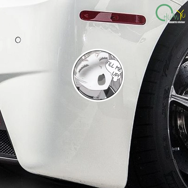 傷のつきにくい車のステッカー,ビニールステッカー,防水,かわいいアニメ,車のスタイリング,私をいっぱいにする,ゼロ2,15cm x 15cm