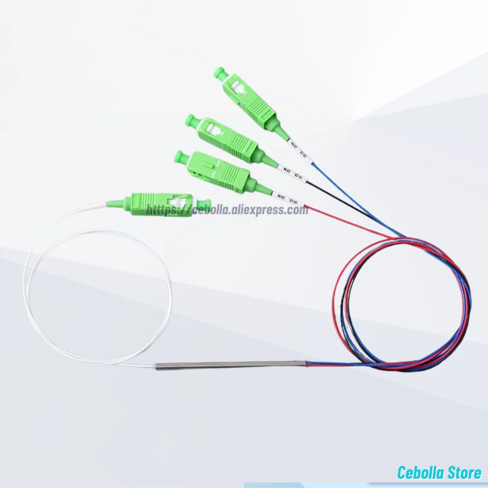 Fiber Optic 1X3 0.9Mm FBT Splitter With Connectors SC/UPC Fiber Opti FBT Splitter SC APC 1x3 0.9mm With Connector Splitter Ratio