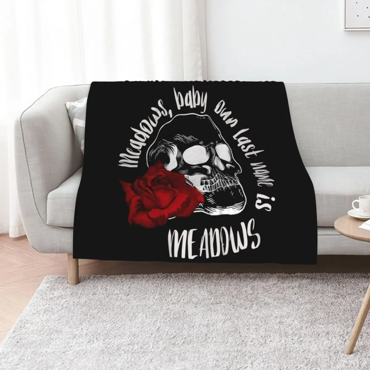 Haunting Adeline - Meadows, baby. Our last name is Meadows. Throw Blanket Thins Loose Moving Furrys Personalized Gift Blankets