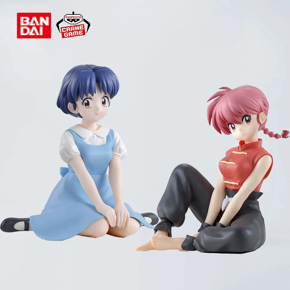 BANPRESTO Original Ranma 1/2 Ranma Akane Tendo champú tiempo de relajación Anime figuras de juguete PVC modelo colección muñeca regalo
