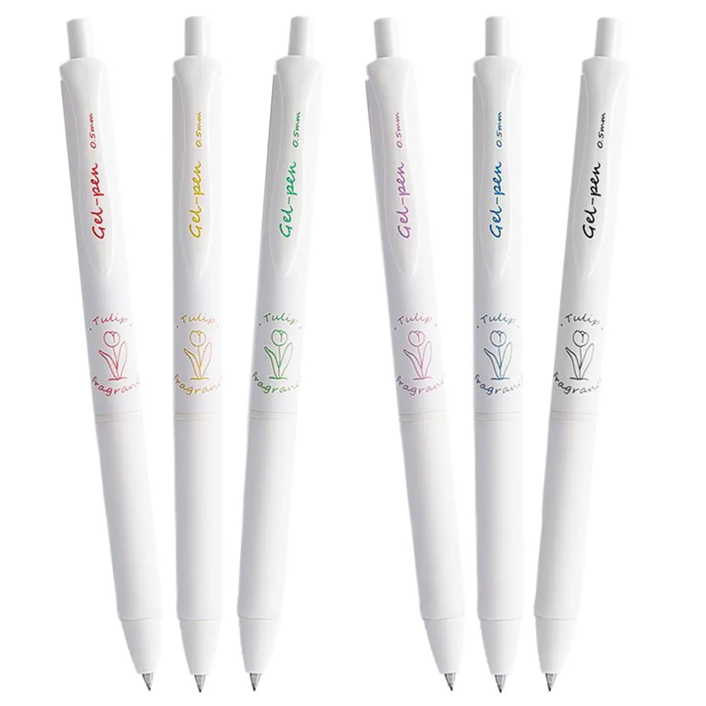 

6pcs Neutral Writing Gel Pens For Students School Stationery Decorative Writing Pens