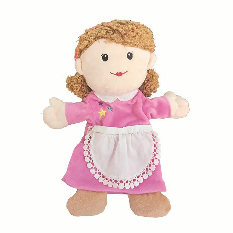 Famiglia morbida bambola di peluche Cospaly fratello sorella papà mamma bambola di peluche giocattoli educativi per bambini Kawaii mano dito burattino per tutto il corpo