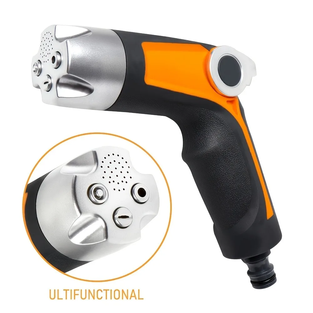 Garden Water Gun High Pressure Car Wash Gun Adjustable Irrigation Watering Hose Nozzle Lawn Yard Watering Sprinkler