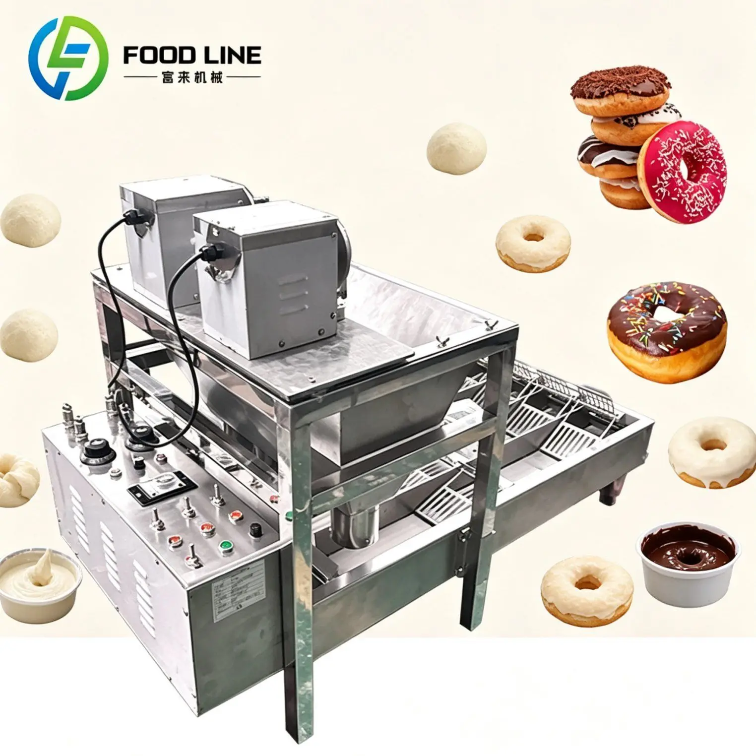 Pastry Workshop Donut Maker Machine Commercial Doughnut Forming Equipment for Dessert Store Compact Layout