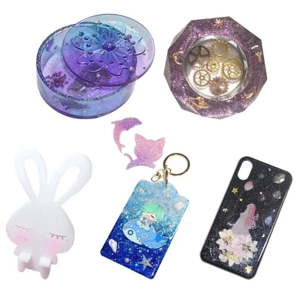 غير محدد شفافة الراتنج الايبوكسي عالية اللصق 3: 1 A & b كريستال الغراء صنع المجوهرات 100 مللي اكسسوارات أداة مختلط واضح #6