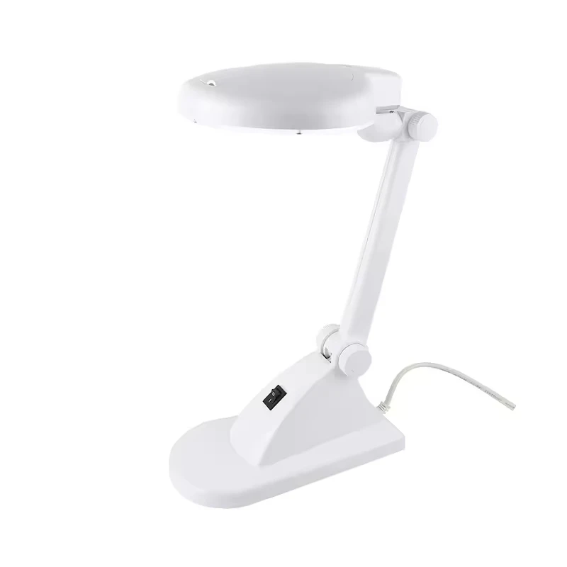 5X LED Desktop Magnifying Lamp Adjustable Stand Magnifier Working Light For Reading Crafts & Close Work