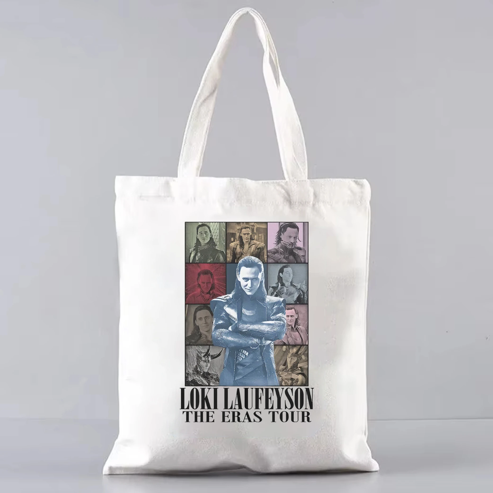 Vintage Loki Laufeyson Eras Tour tote bag Loki God Of Mischief Women's popular shoulder bag Tom Hiddleston Merch Loki tote bag