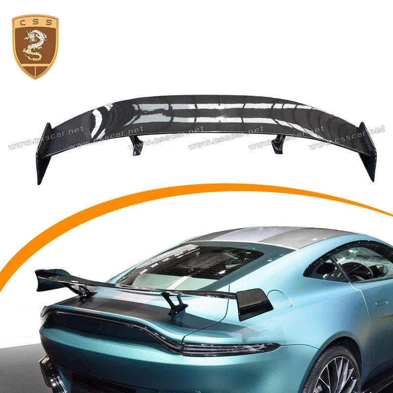 

Dry Carbon Fiber Car Rear Spoiler Wing For Aston Martin Vantage Upgrade To F1 Style Rear Trunk Spoilers