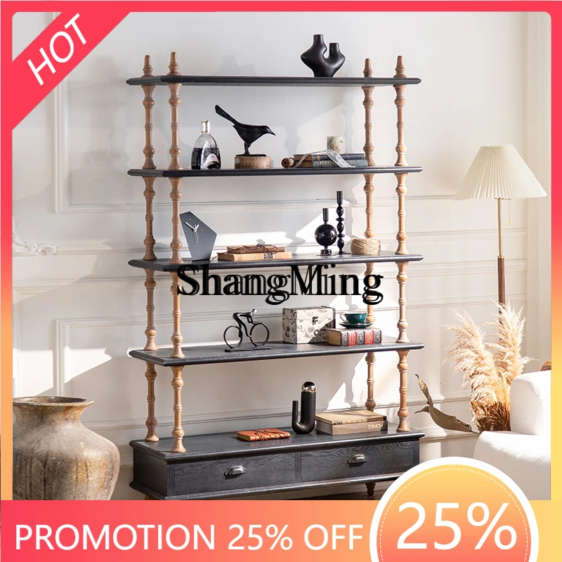 

CL floor-to-ceiling multi-layer solid wood against the wall creative flower layer flower shop display stand