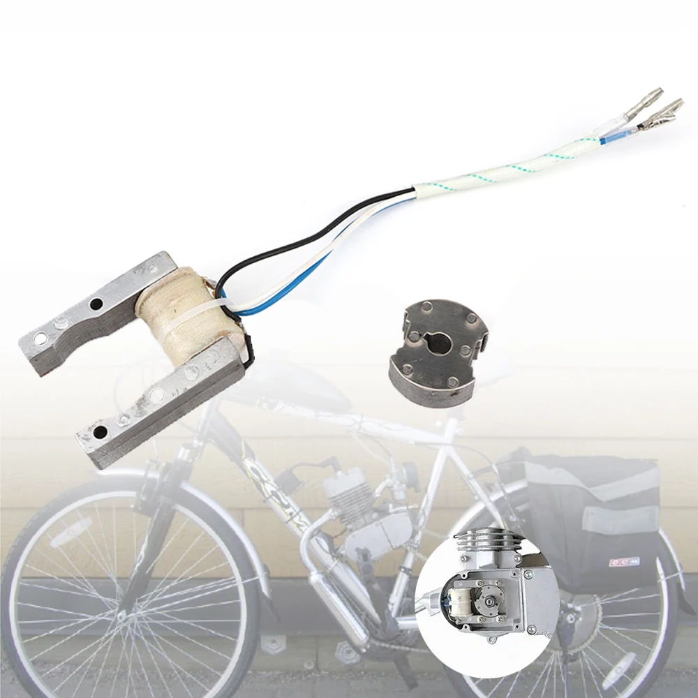 Bobina de estator magneto para motocicleta com kit magnético para 49cc 50cc 66cc 80cc motor de 2 tempos peças de bicicleta motorizada