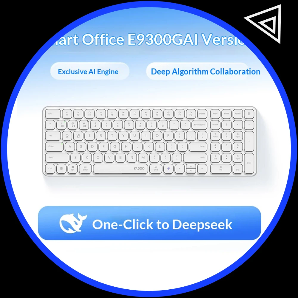

Беспроводная клавиатура Rapoo E9000G AI с площадью клавиш 3,9 мм², снижающая энергопотребление, 500 мАч, с двойным режимом подключения, офисная клавиатура для ПК, аксессуары для ПК