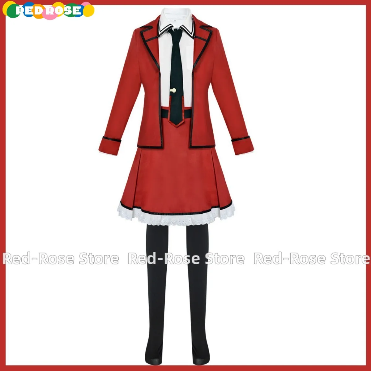 Disfraz de Cosplay de Anime Kotori Itsuka para mujer, traje de fiesta de Navidad Sexy, peluca de comandante Ratatoskr, falda de uniforme Jk rojo