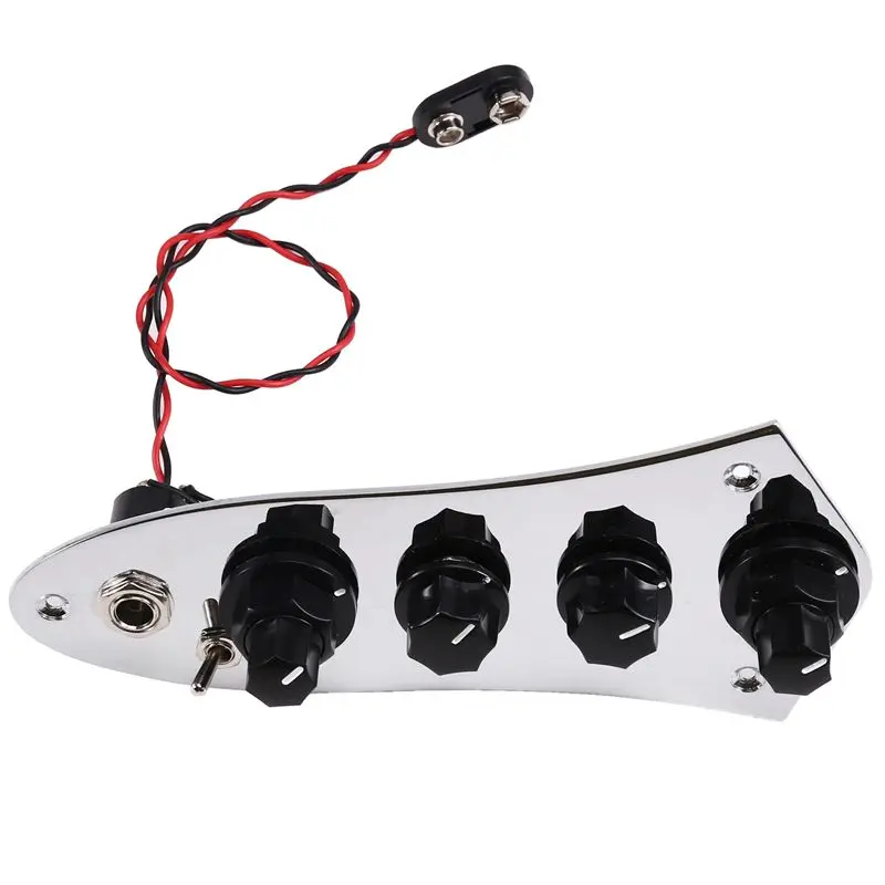 

AEE6-пластина управления гитарой бас-гитарой, предварительно проводные материалы, проводной переключатель, панель управления для электрического бас-гитарного инструмента