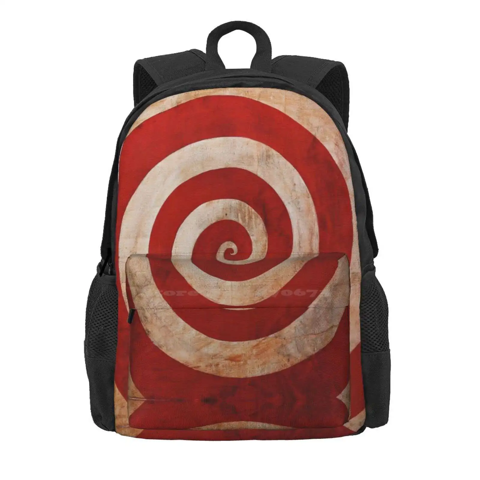 Sideshow Carnival Spiral Hot Sale Schoolbag Backpack Fashion Bags Spirals Sideshow Circus Carnival Carnaval Red And White