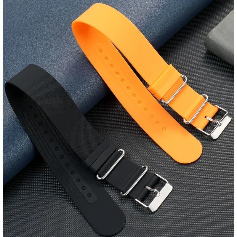 Uniwersalny pasek do zegarka 20mm 22mm z wysokowytrząsowej gumy silikonowej, miękki i lekki, do IWC SEIKO Tissot Omega