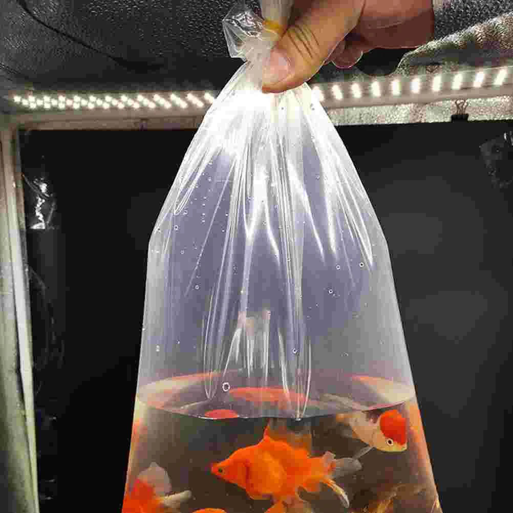 50 Pcs Fish Packing Bag Clear Bags Storage Creative Plastic Package Live Transport Outdoor Leak-proof Shipping