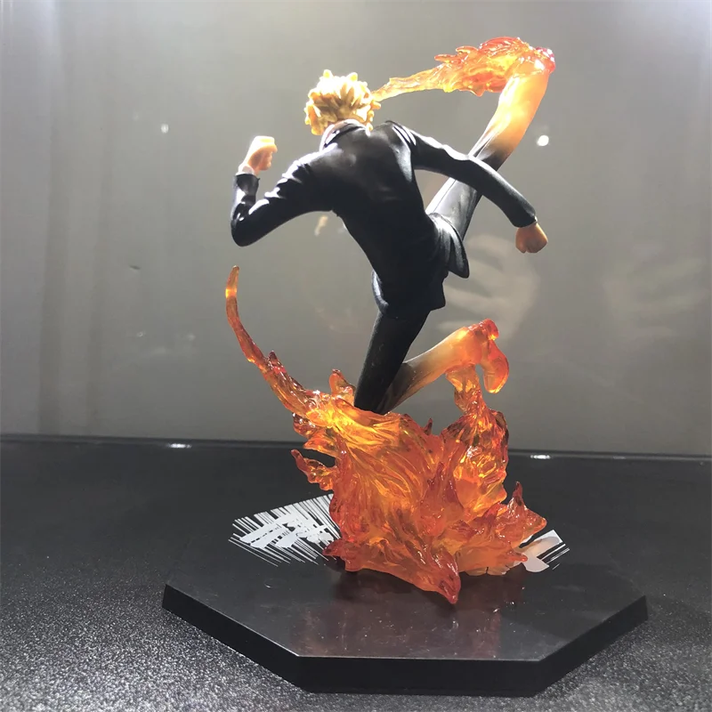 One Piece Action Figures Sanji Fire Foot Model Toy 160mm PVC Toys  Anime Sanji Japanese Anime Figure