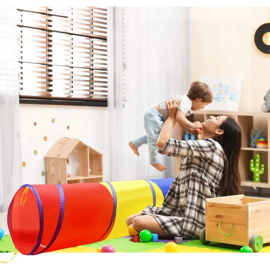 Play Tunnel for Toddlers Pop Up Crawl Through Tunnel Play Tent for Baby Infant or Dog Tunnel Toys or Gift Indoor and Outdoor Cl