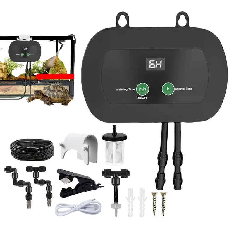 

Reptile Humidifier Automatic Misting System For Reptiles With Timer 360 Degree Adjustable Misting Nozzles Fogger For Amphibian