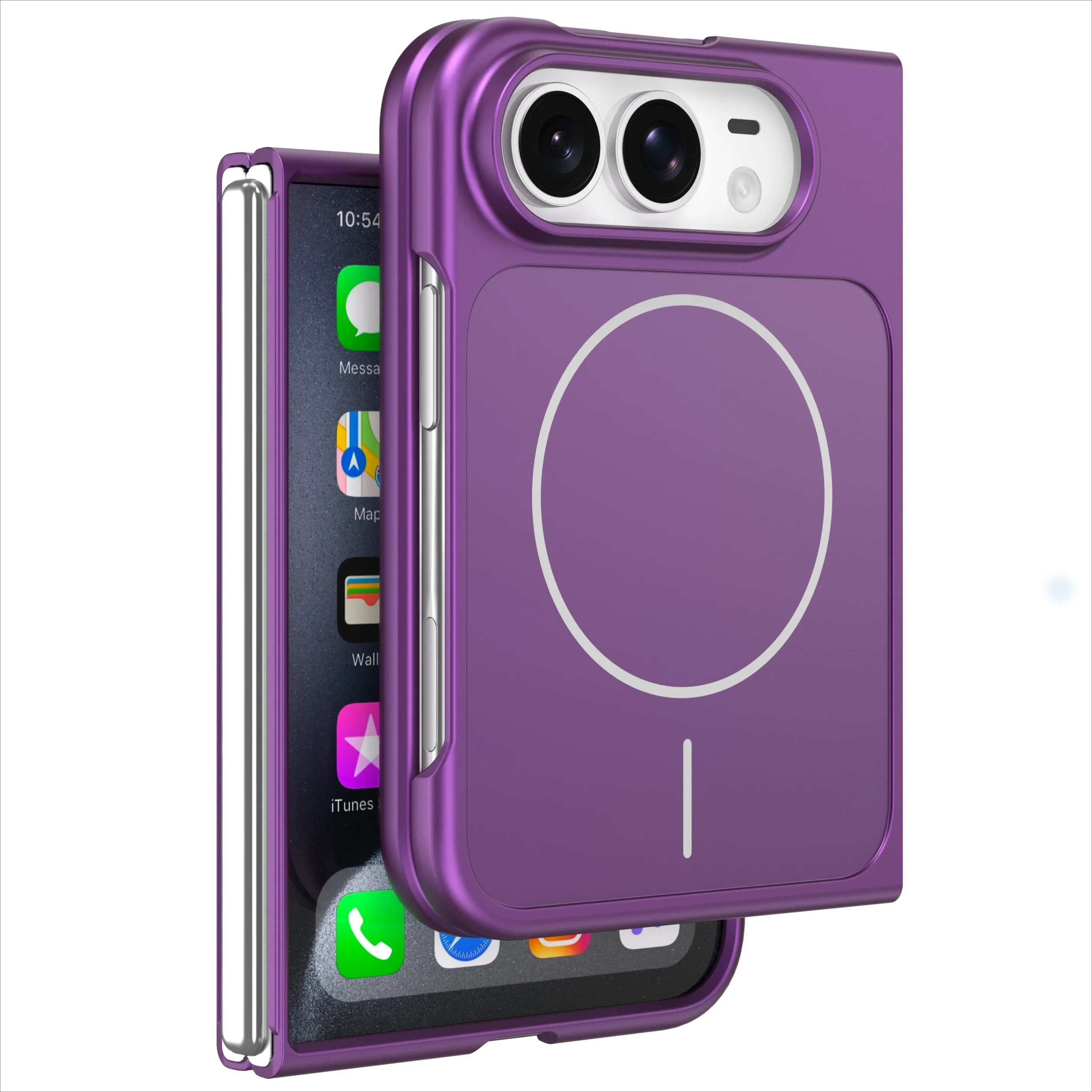 For IPhone Duo Color Collision Silicone Magnetic Phone Case for Magsafe Wireless Charger PC Tough Shockproof Protective Cover
