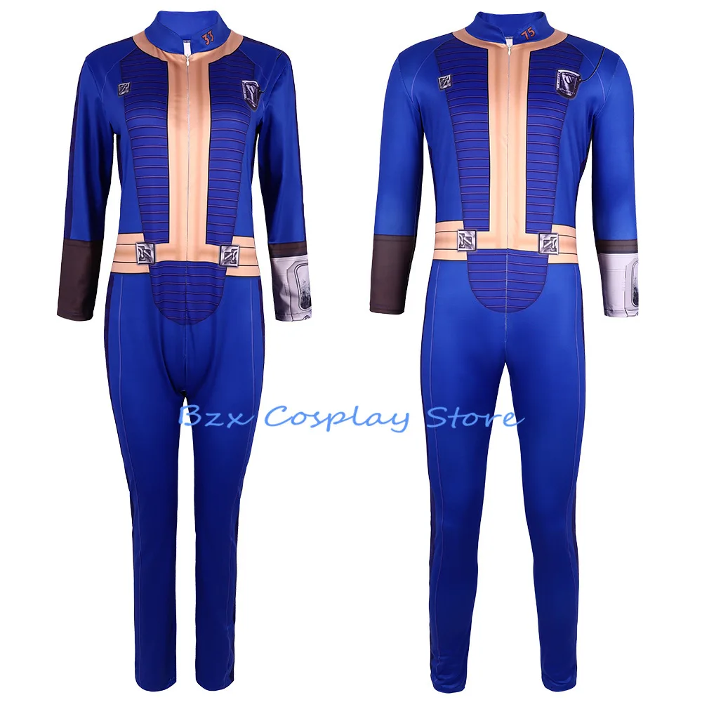 Lucy MacLean Cosplay Costume Fall Cos Out Vault 33 No 75 Female Male Survivor Jumpsuit Uniform Halloween Party Women Men Outfit