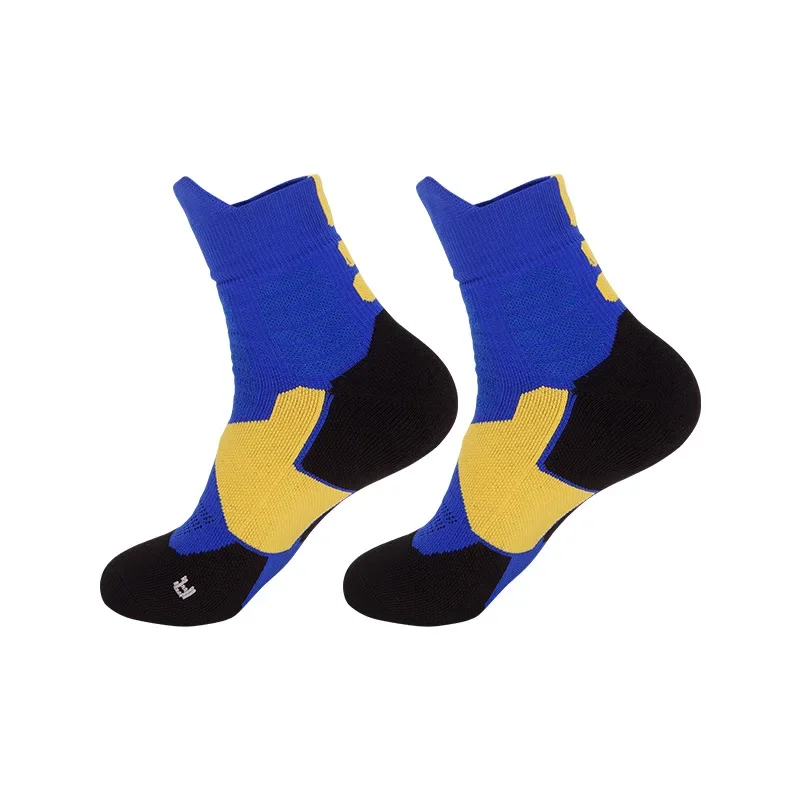 엘리트 테리 안감 농구 러닝 양말 중간 길이 남녀용 전문 스포츠 양말 배드민턴 운동 양말 겨울 가을용