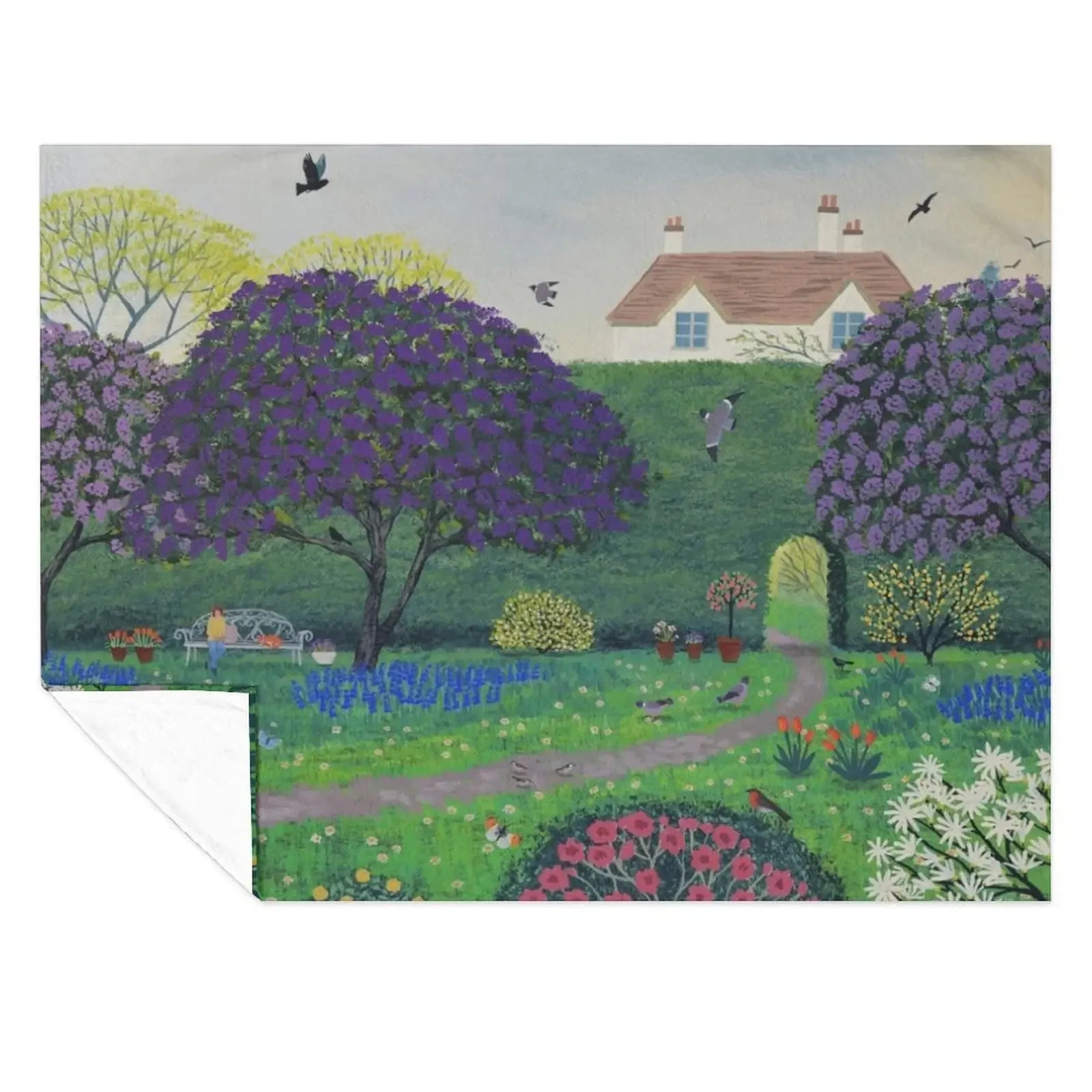 

Under the Lilacs Throw Blanket wednesday Decorative Throw Personalized Gift Thins Blankets