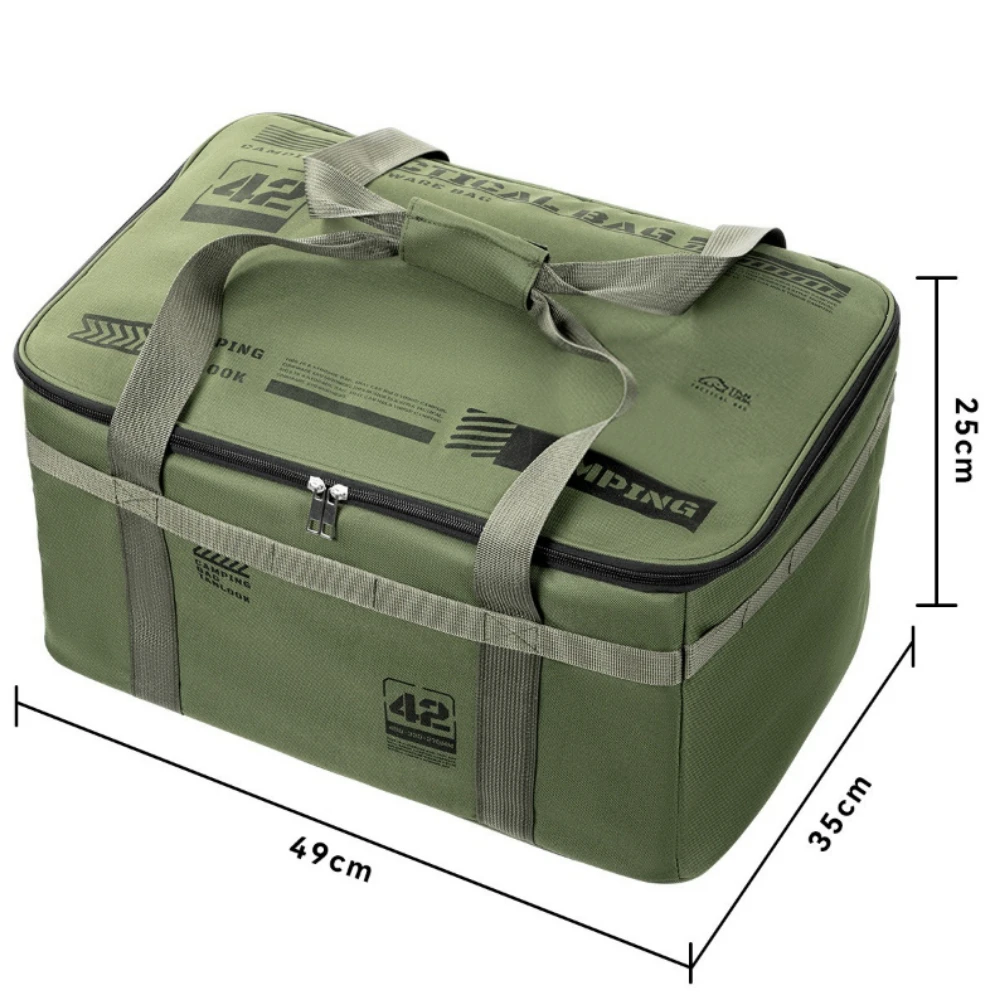 Outdoor Foldable Picnic Tableware Storage Box Waterproof Tactical Camping Bag Large-capacity Thermal Insulation Storage Box