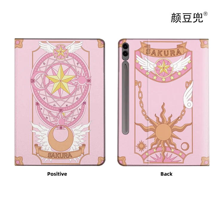 Card Captor SAKURA Anime For Samsung Galaxy Tab S10 FE plus  S9 FE  Case S7 S8 Plus Tri-fold stand Cover Galaxy tab s6 lite