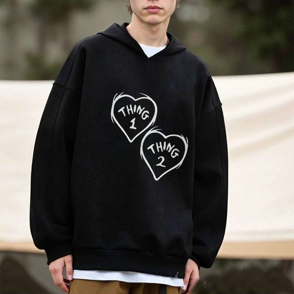 Heart Thing Graphic Hoodie Hoodies For Man Hooded Sweatshirts Women Men Clothing Y2K Clothes Long Sleeve Hoodie