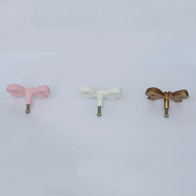 Розовый железный лук в форме мебельной ручки с одним отверстием, ручки для шкафа, дверные ручки для ящиков, французский шкаф, шкаф, ручки для шкафа, сделай сам