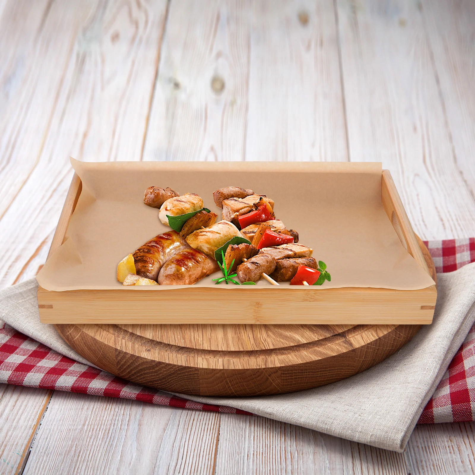 100 قطعة من أوراق ورق البرشمان المقاومة للحرارة، بطانات الخبز غير اللاصقة لملفات تعريف الارتباط والخبز واللحوم والبيتزا ورق البرشمان #3