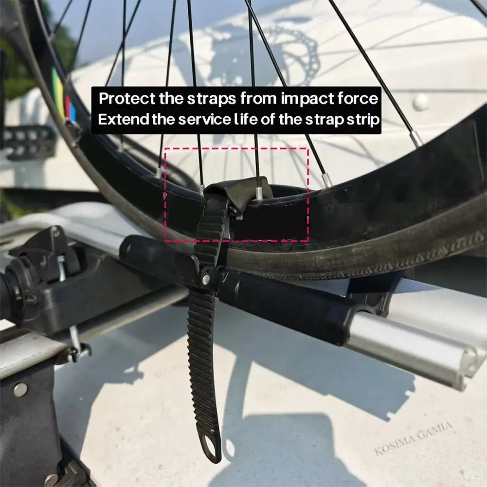 Adapter Straps Roof Rack Bike Wheel with Cushion Bicycle Frame Steel Ring Protection Pad for Thule 599 598 591 568 564 561 532