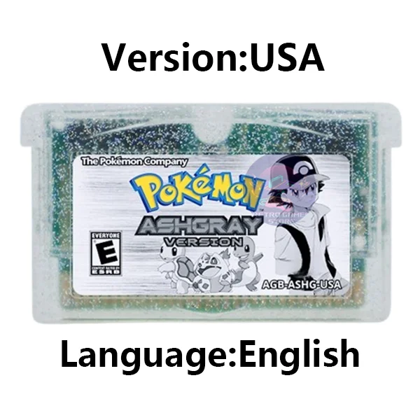 GBA Game Cartridge Pokemon Series Cawps Emerald Seaglass Rouge Opgeladen Geel Lunar Dark Violet Videogameconsolekaart
