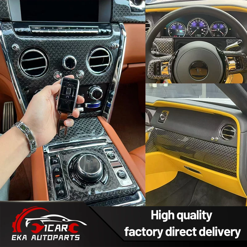 Premium Dry Carbon Fiber Door Sills Interior Trim For Rolls-Royce Cullinan 4-Seat & 5-Seat Models | 1:1 OEM Fit Direct Replaceme