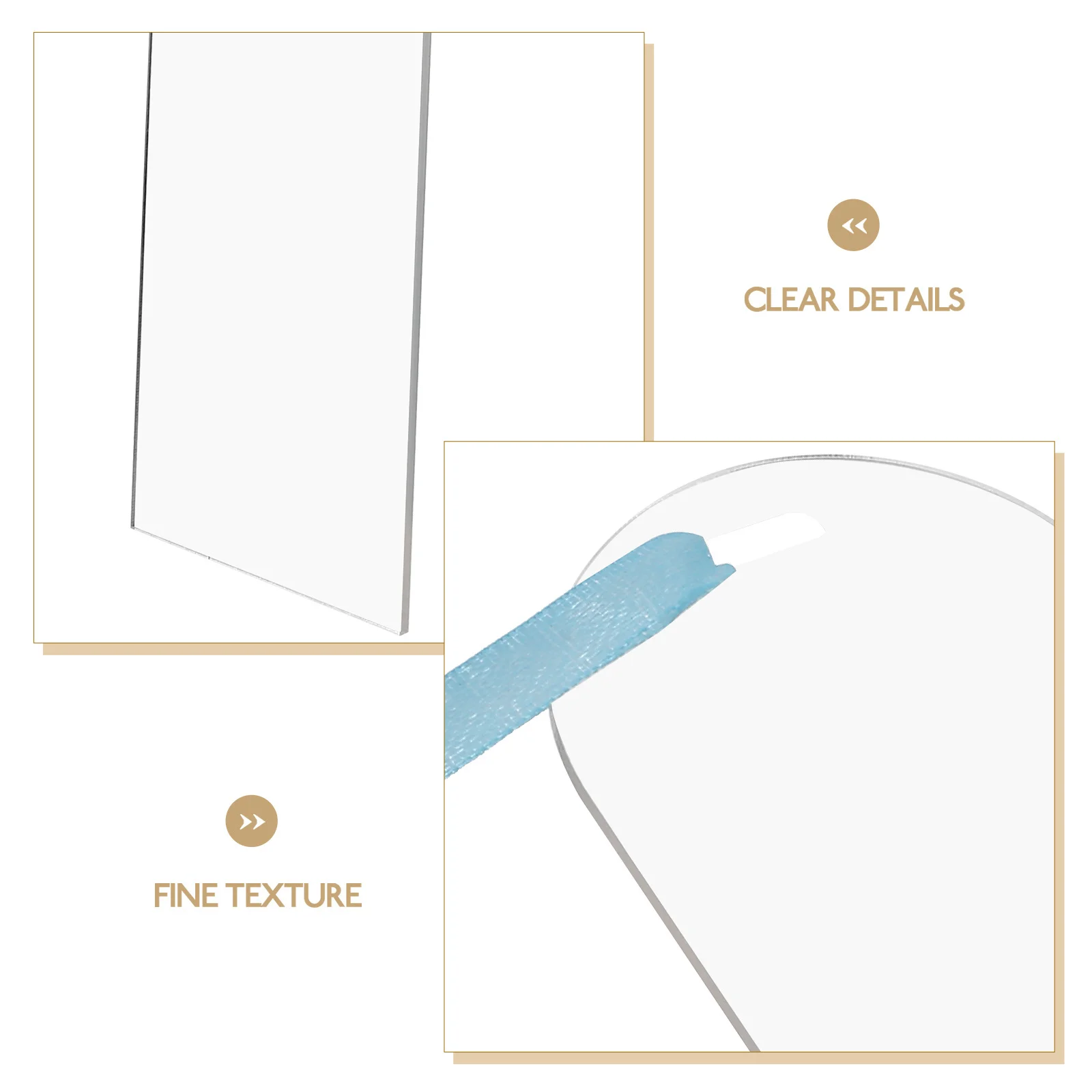 

10Pcs Acrylic Bookmark Blanks Clear Sturdy Lightweight DIY Bookmarks Reading Page Marker Decor Acrylic Bookmark Blank