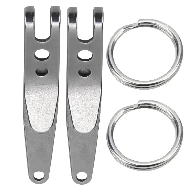 Clipe de Cinto para Exterior em Aço Inoxidável, Clipe de Bolso para Suspensão, Porta-Chaves com Chaveiro, Mini Clipe de Suspensão, Clipe de Bolso para Chaveiro