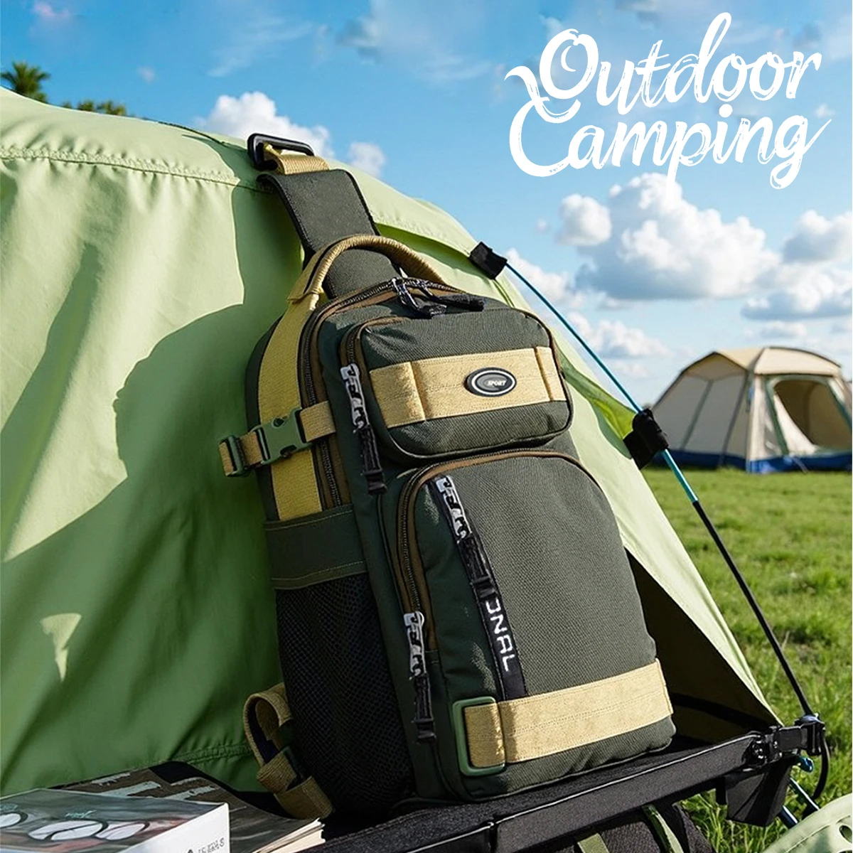 

Многоцелевой небольшой рюкзак для улицы, сумка через плечо на одно плечо, легкий многофункциональный рюкзак для путешествий, пешего туризма, альпинизма, маленькая сумка для рыбалки, пешего туризма, прогулок на открытом