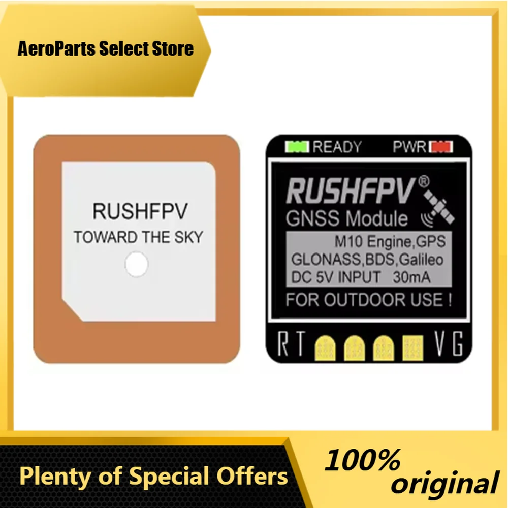 AeroPartsRUSHFPV GNSS Pro/Mini/Micro M10 GPS Module 10HZ Rate Built-in Ceramic Antenna for RC FPV Freestyle Drone DIY Parts