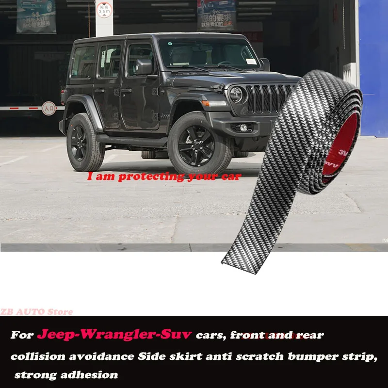 

Strong adhesive bumper strip, front and rear lip side skirts, collision and scratch resistant, suitable For Jeep Wrangler Suv