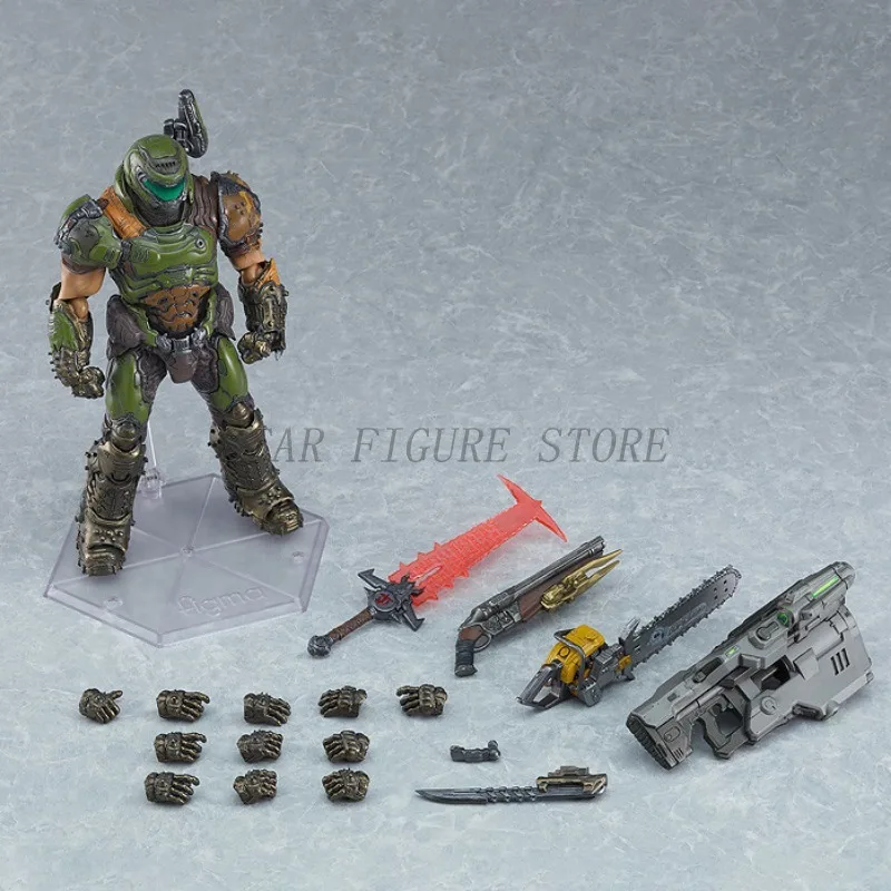 Figma SP-140 Doom Slayer Eternal Action Figure Collection Model Anime 16cm Destroy Warrior Doom Movable Figurine Toys for Gifts