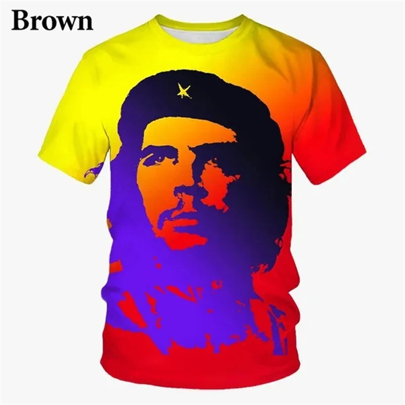 New Revolutionary Characters Che Guevara 3D Printed T-Shirts Casual Tops Short Sleeve Men\'s Ladies T Shirt Streetwear Baggy Tees